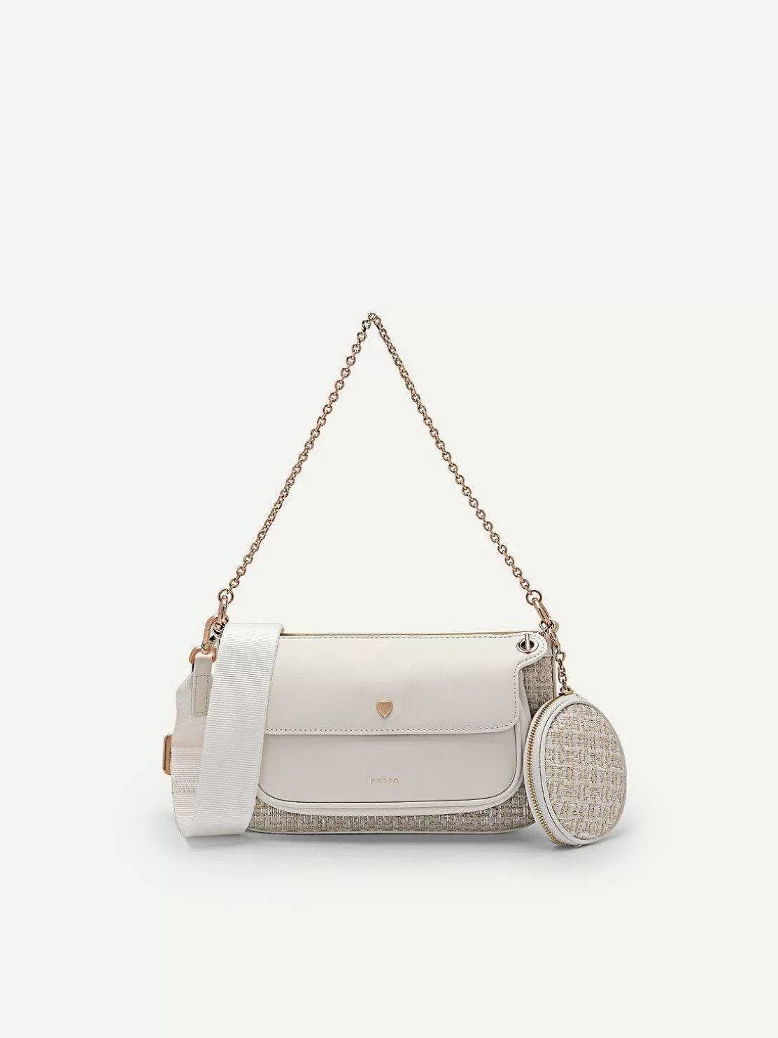 Dilone Houndstooth Double Flap Shoulder Bag<PEDRO Best Sale