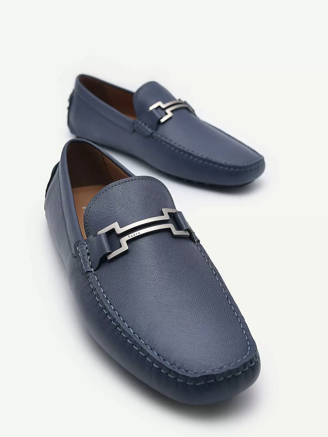 Embossed Leather Driving Shoes<PEDRO Sale