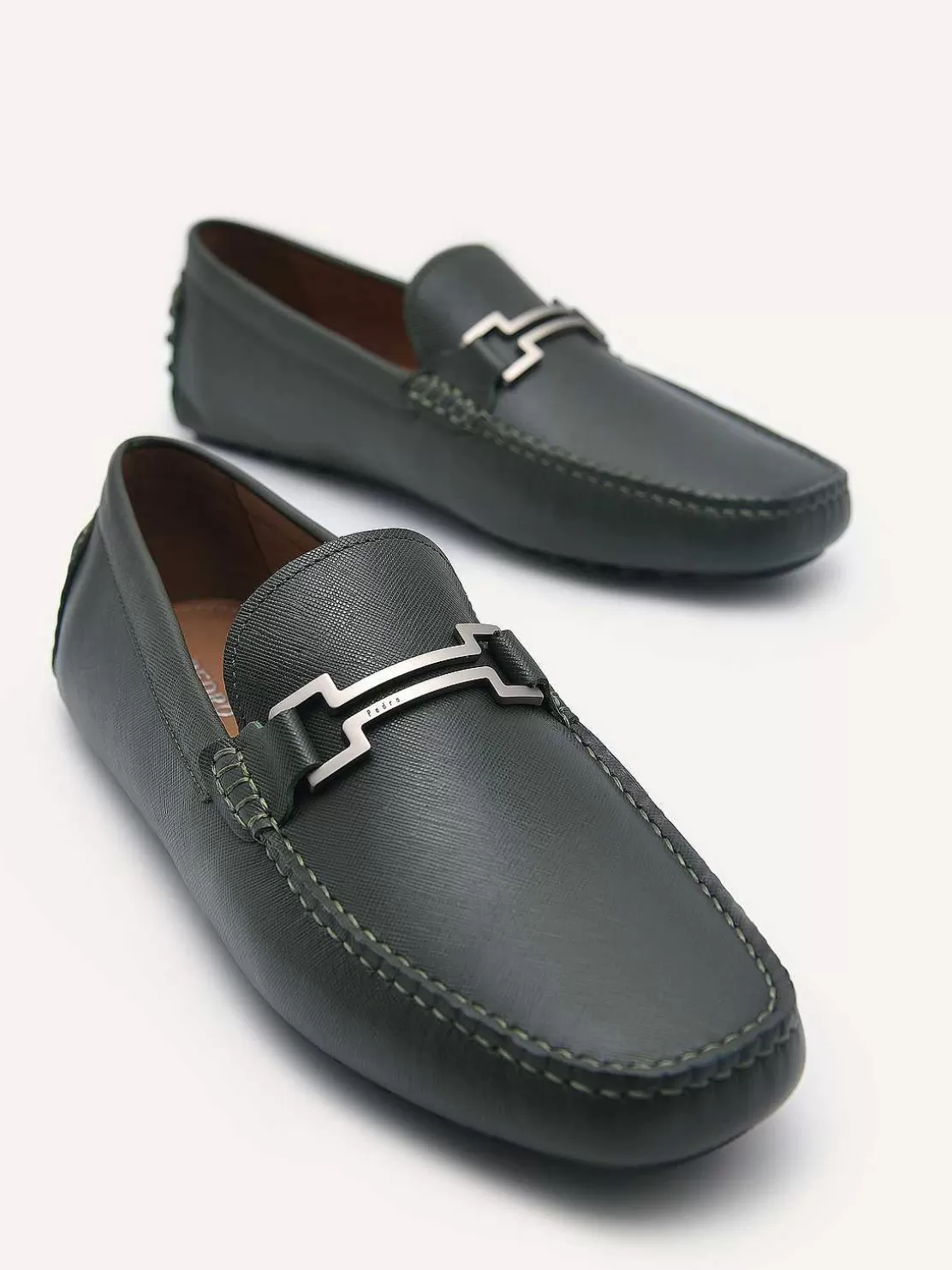 Embossed Leather Driving Shoes<PEDRO Best Sale