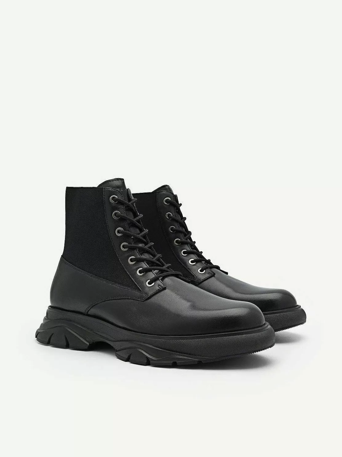 Hybrix Leather Lace-Up Boots<PEDRO Hot