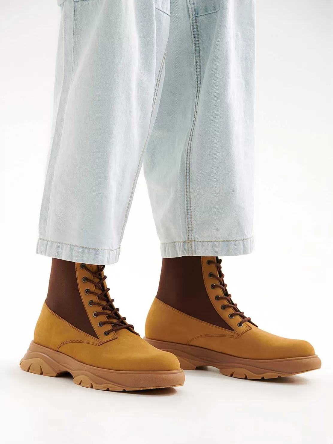 Hybrix Leather Lace-Up Boots<PEDRO Best Sale