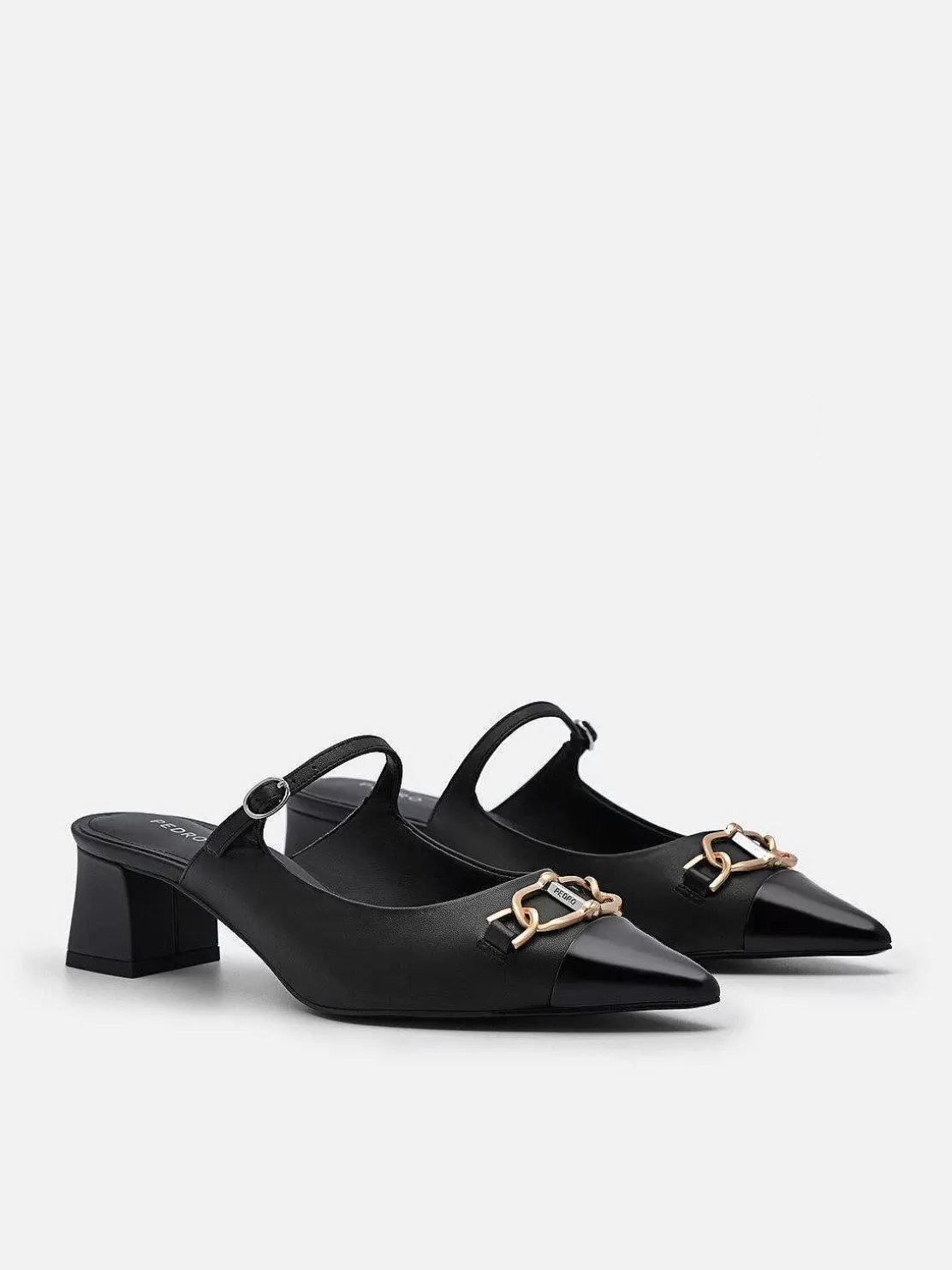 Jean Leather Heel Mules<PEDRO Hot