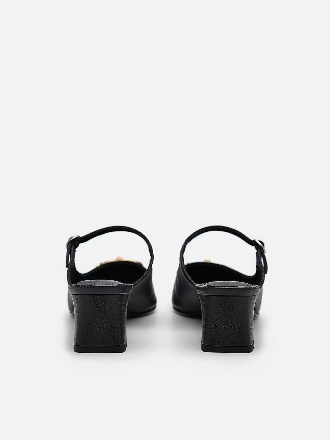 Jean Leather Heel Mules<PEDRO Hot