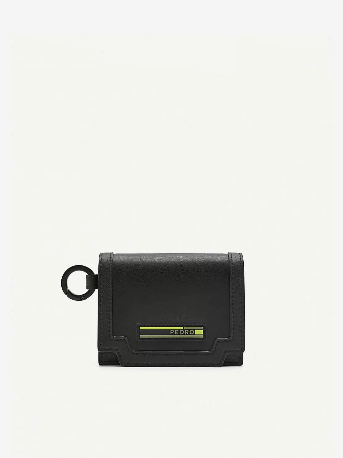 Leather Bi-Fold Card Holder With Key Ring<PEDRO Cheap