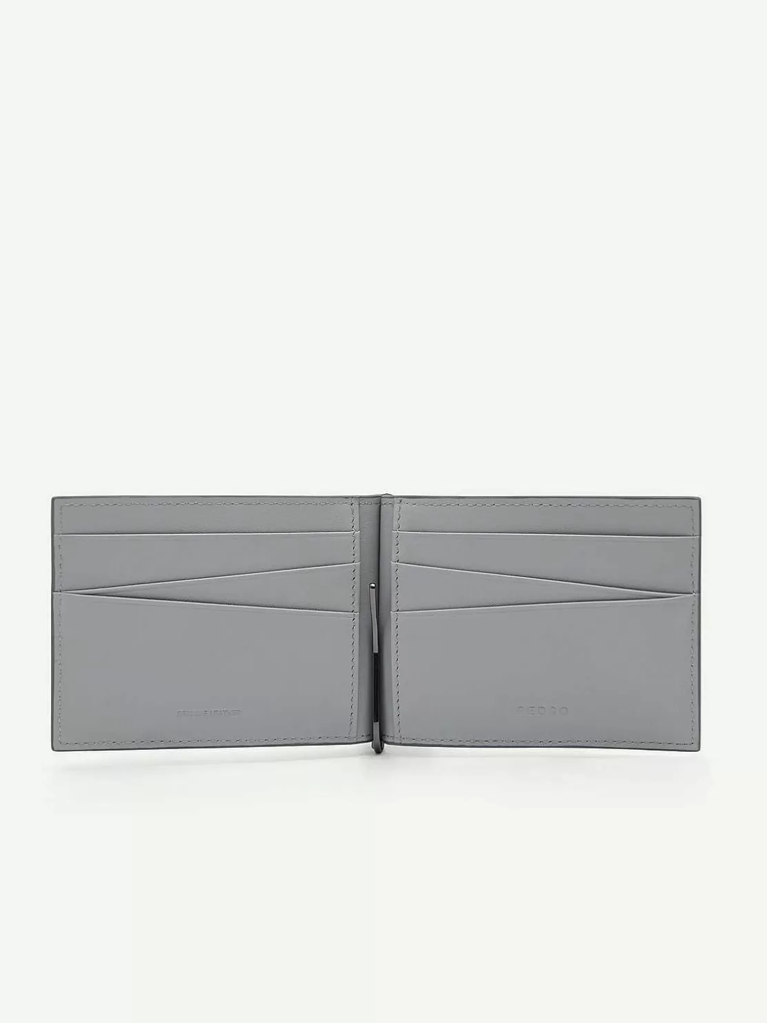 Leather Bi-Fold Card Holder With Money Clip<PEDRO Discount