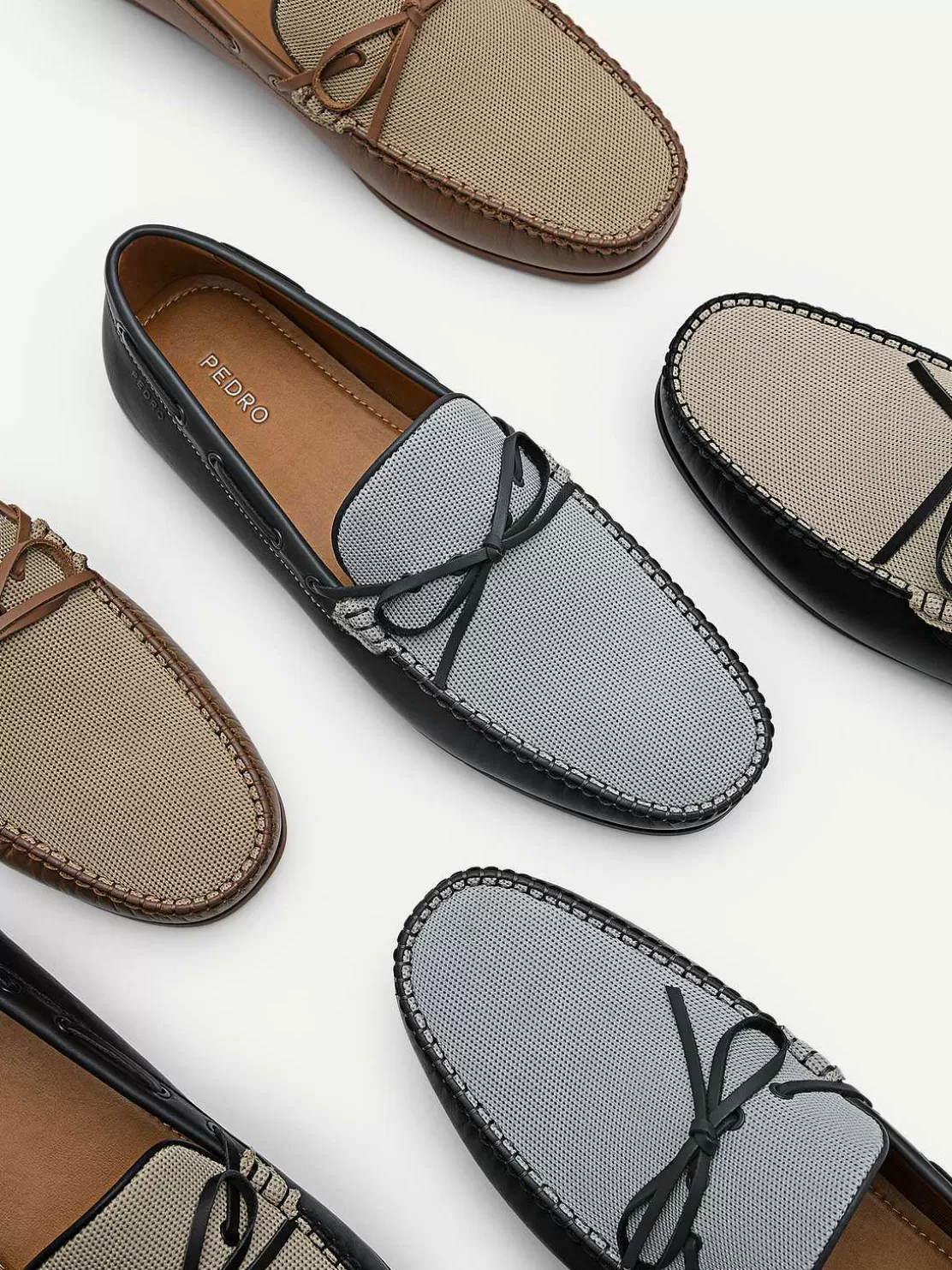 Leather Bow Driving Shoes<PEDRO Fashion