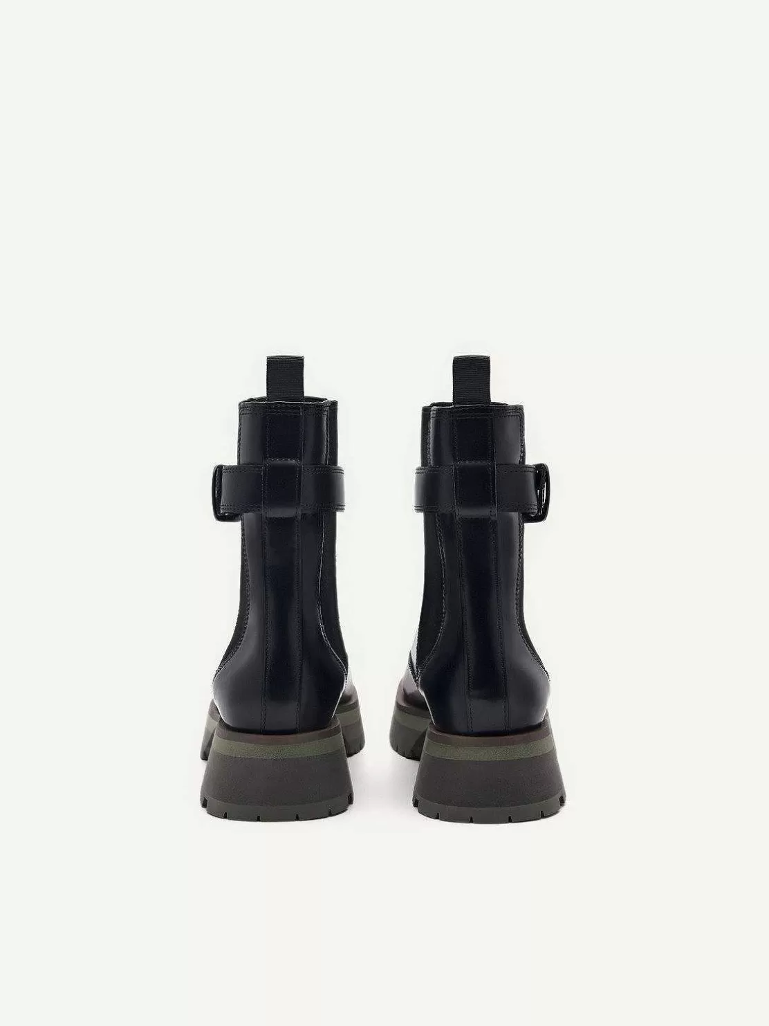 Leather Buckled Chelsea Boots<PEDRO Fashion
