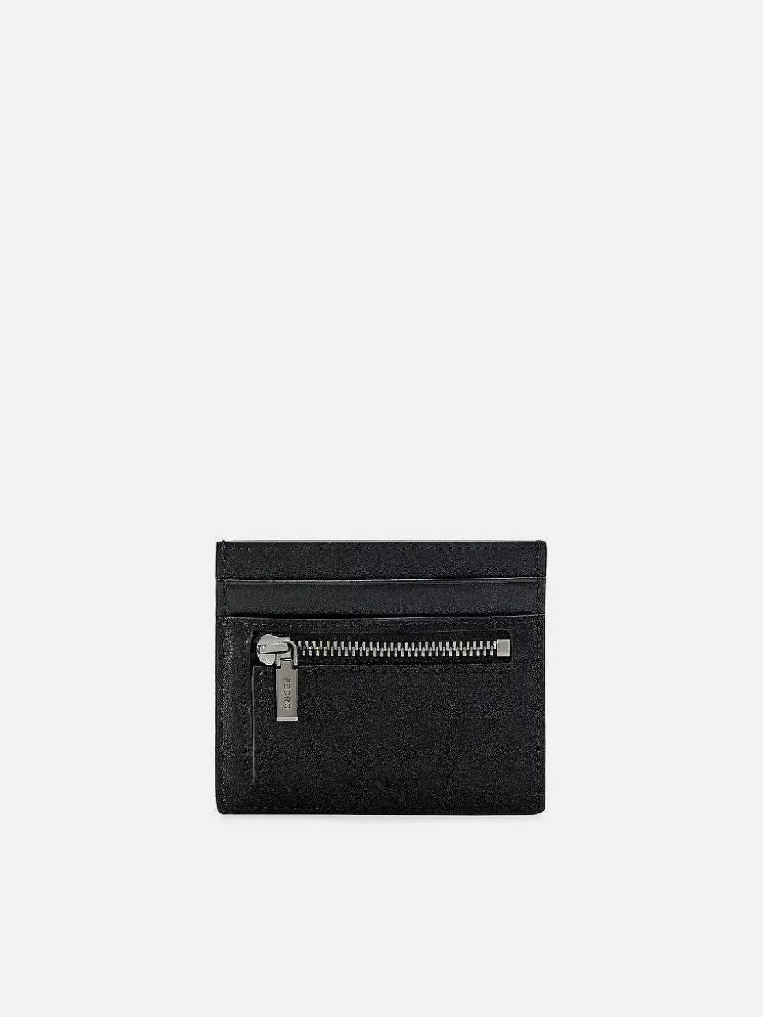 Leather Card Holder With Zipper<PEDRO Cheap