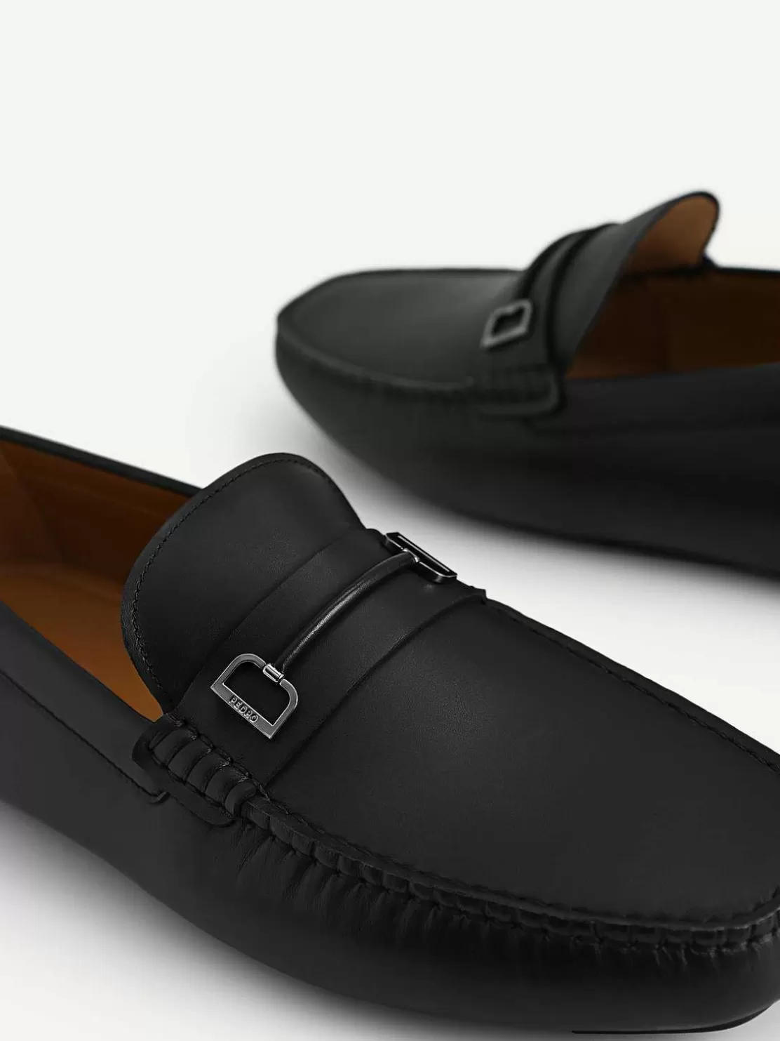 Leather Driving Shoes With Metal Bit<PEDRO Clearance