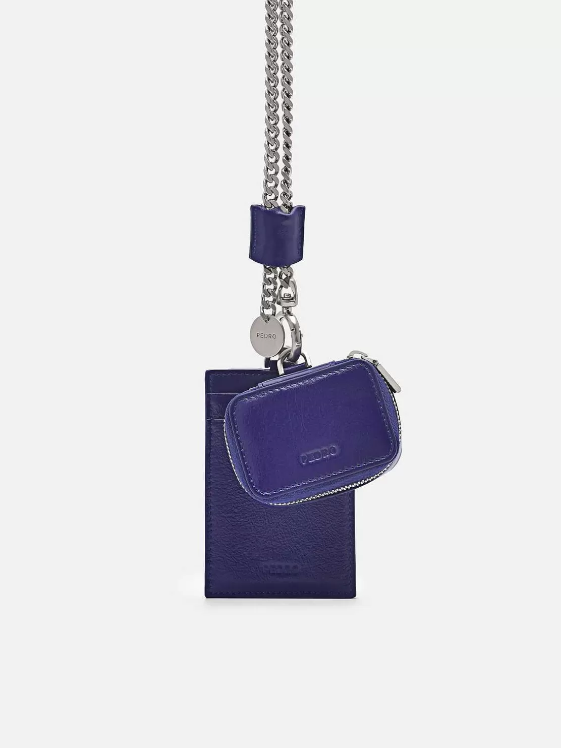 Leather Lanyard With Card Holder<PEDRO Outlet