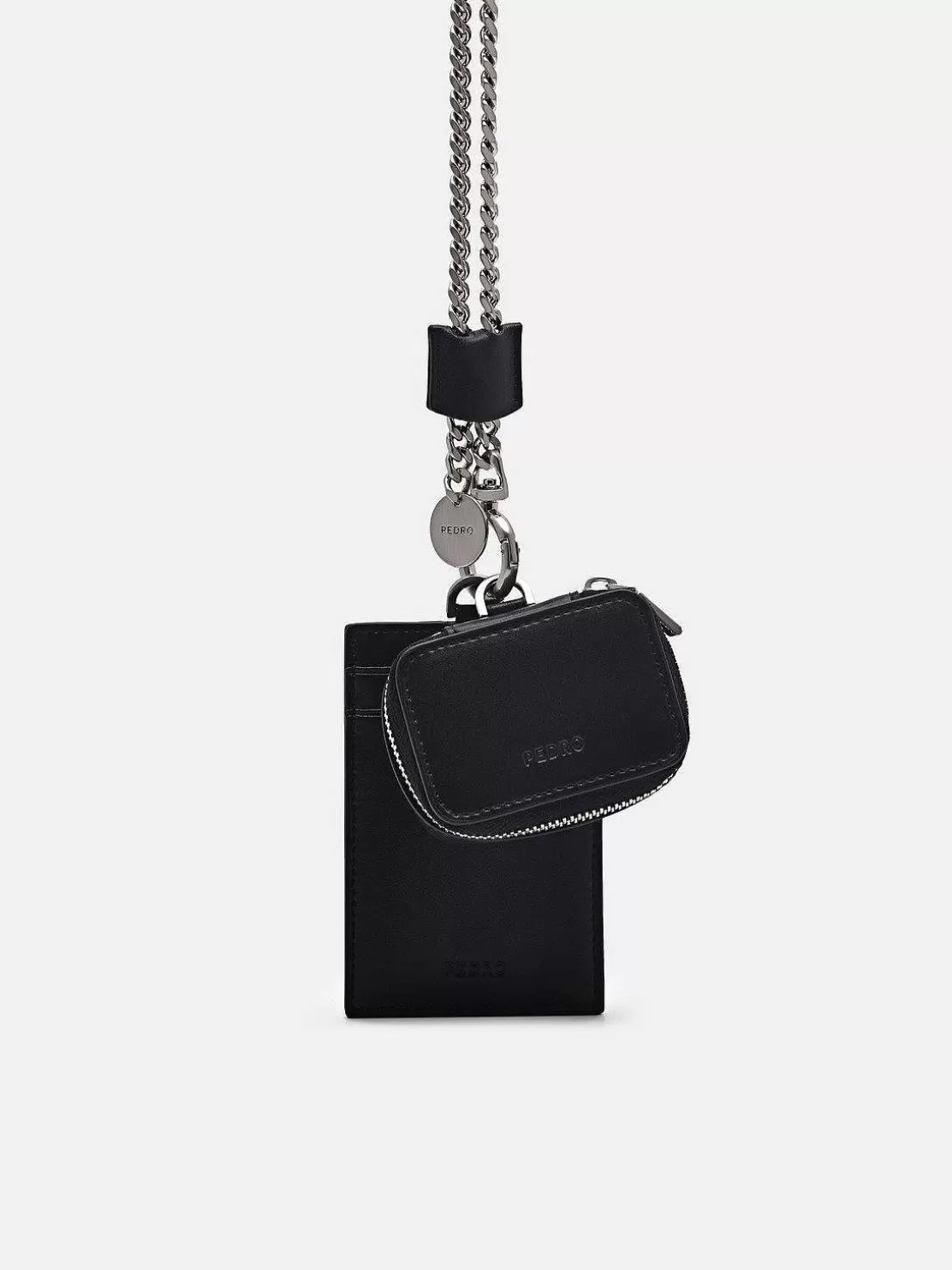Leather Lanyard With Card Holder<PEDRO Sale