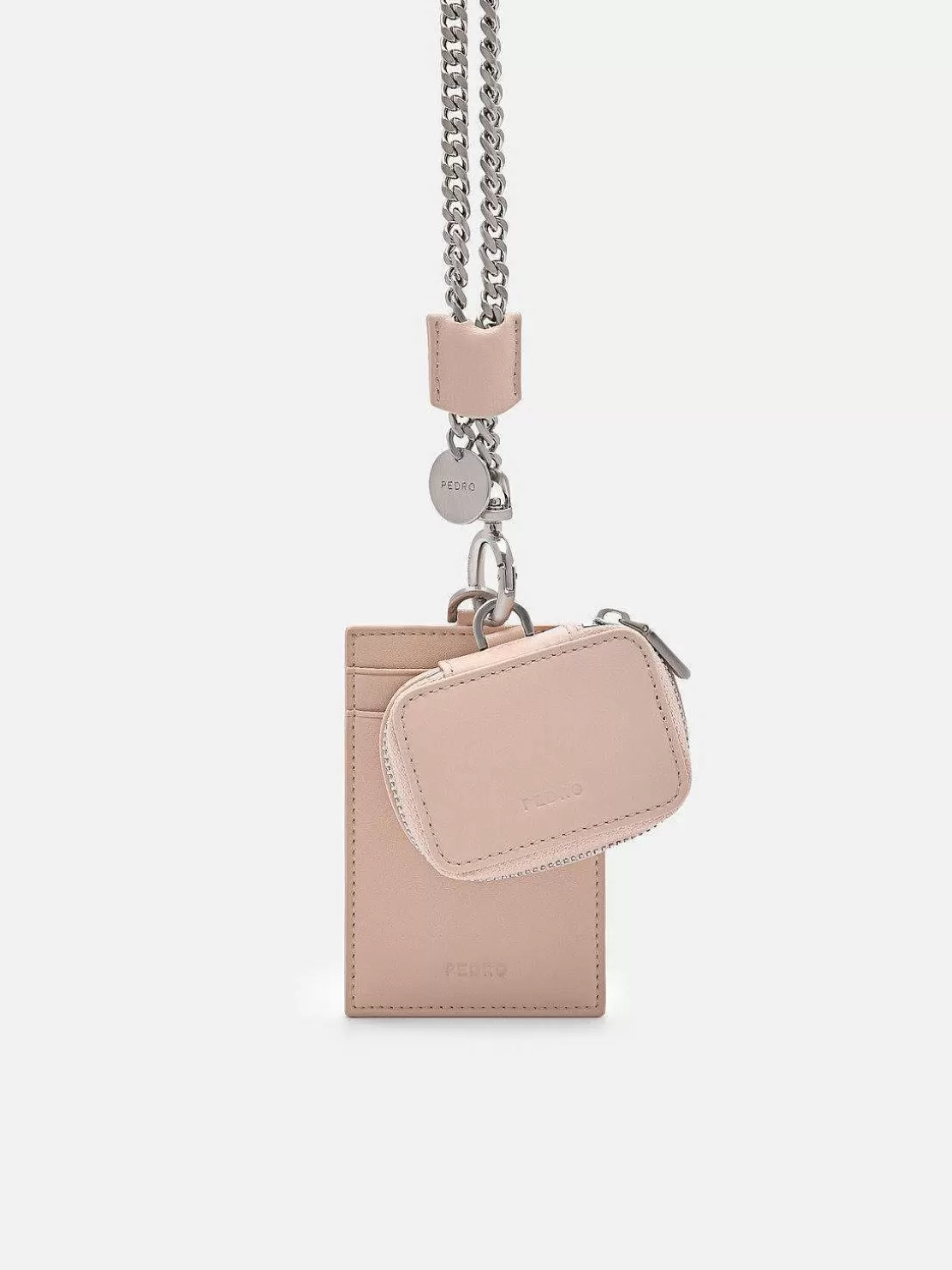 Leather Lanyard With Card Holder<PEDRO Discount