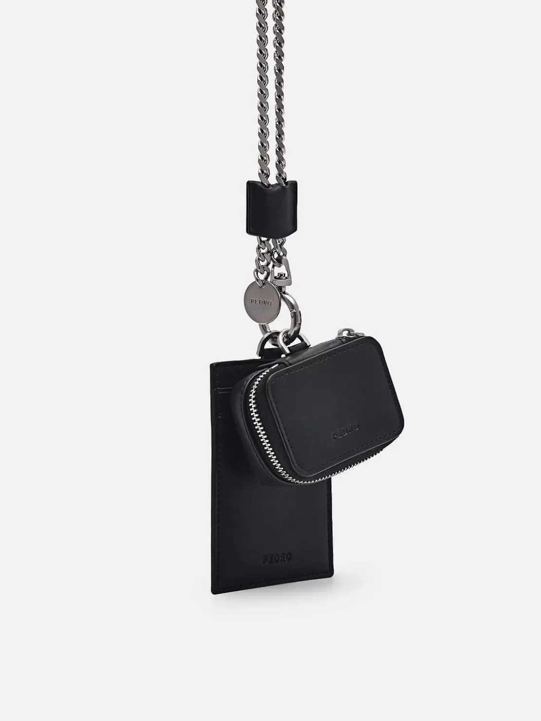 Leather Lanyard With Card Holder<PEDRO Sale