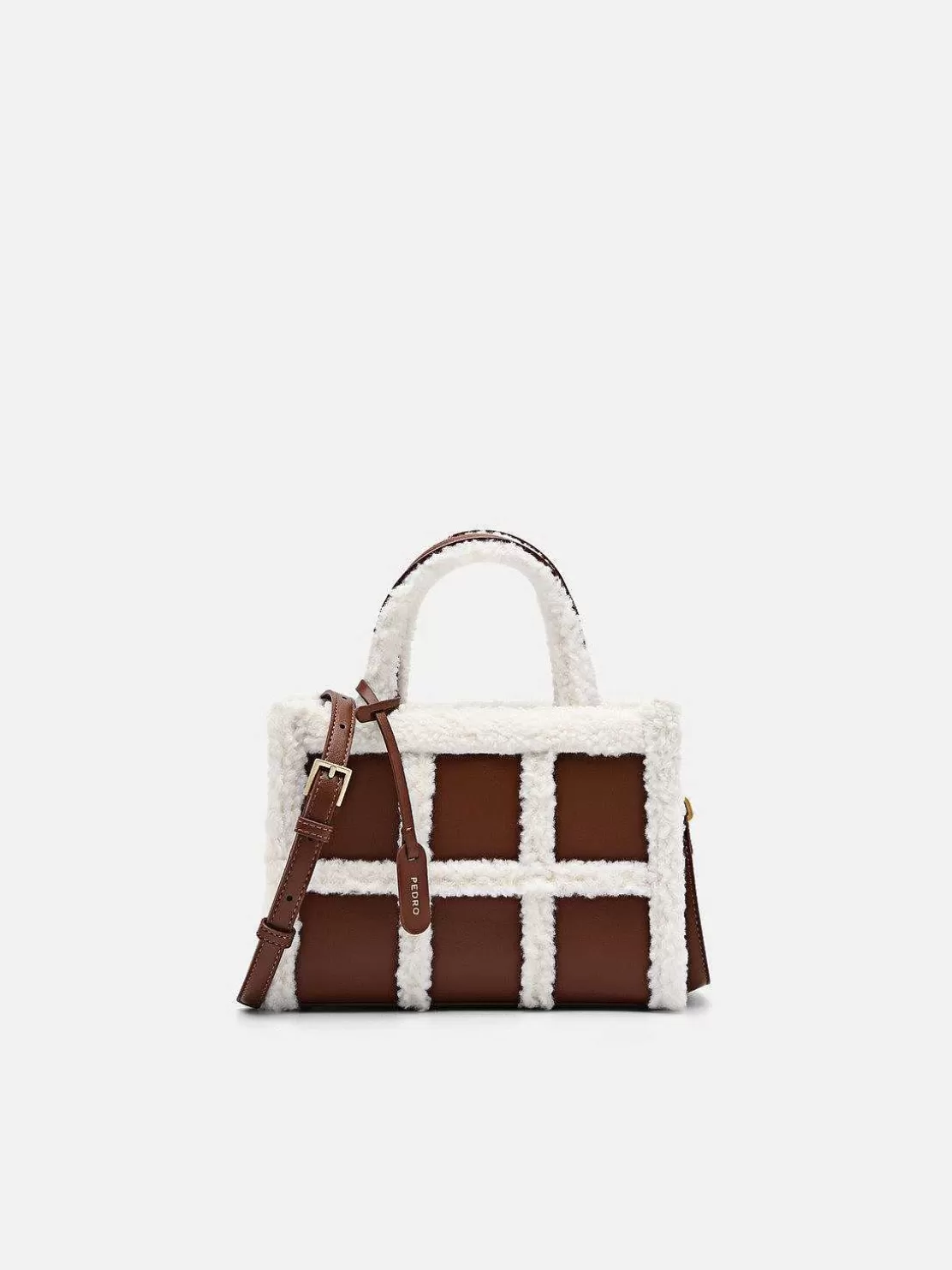 Mini Quilted Faux Fur Handbag<PEDRO Shop