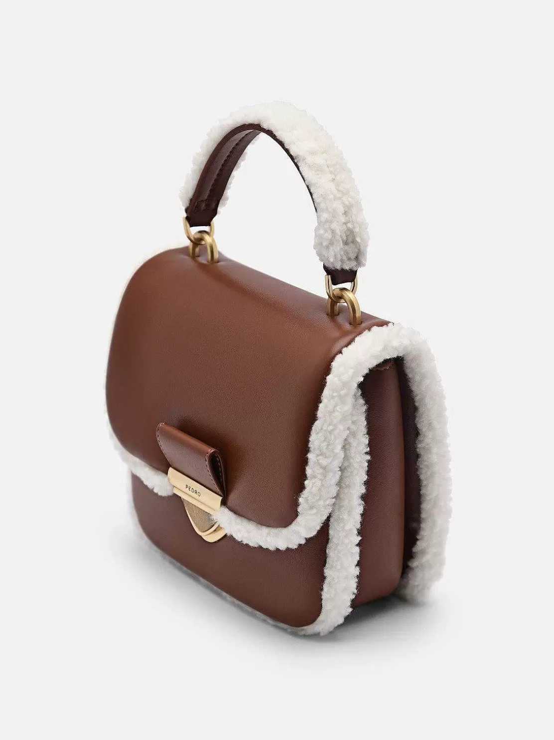 Mini Quilted Faux Fur Shoulder Bag<PEDRO Best