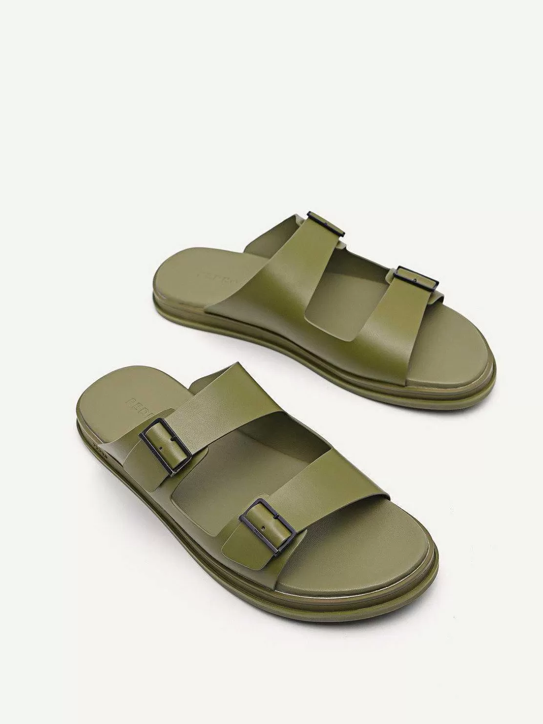 Monochrome Double Strap Slide Sandals<PEDRO Clearance