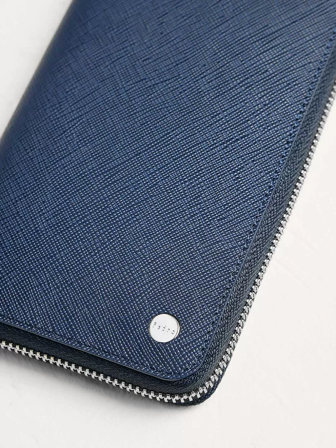 Oliver Embossed Leather Zip-Around Wallet<PEDRO New