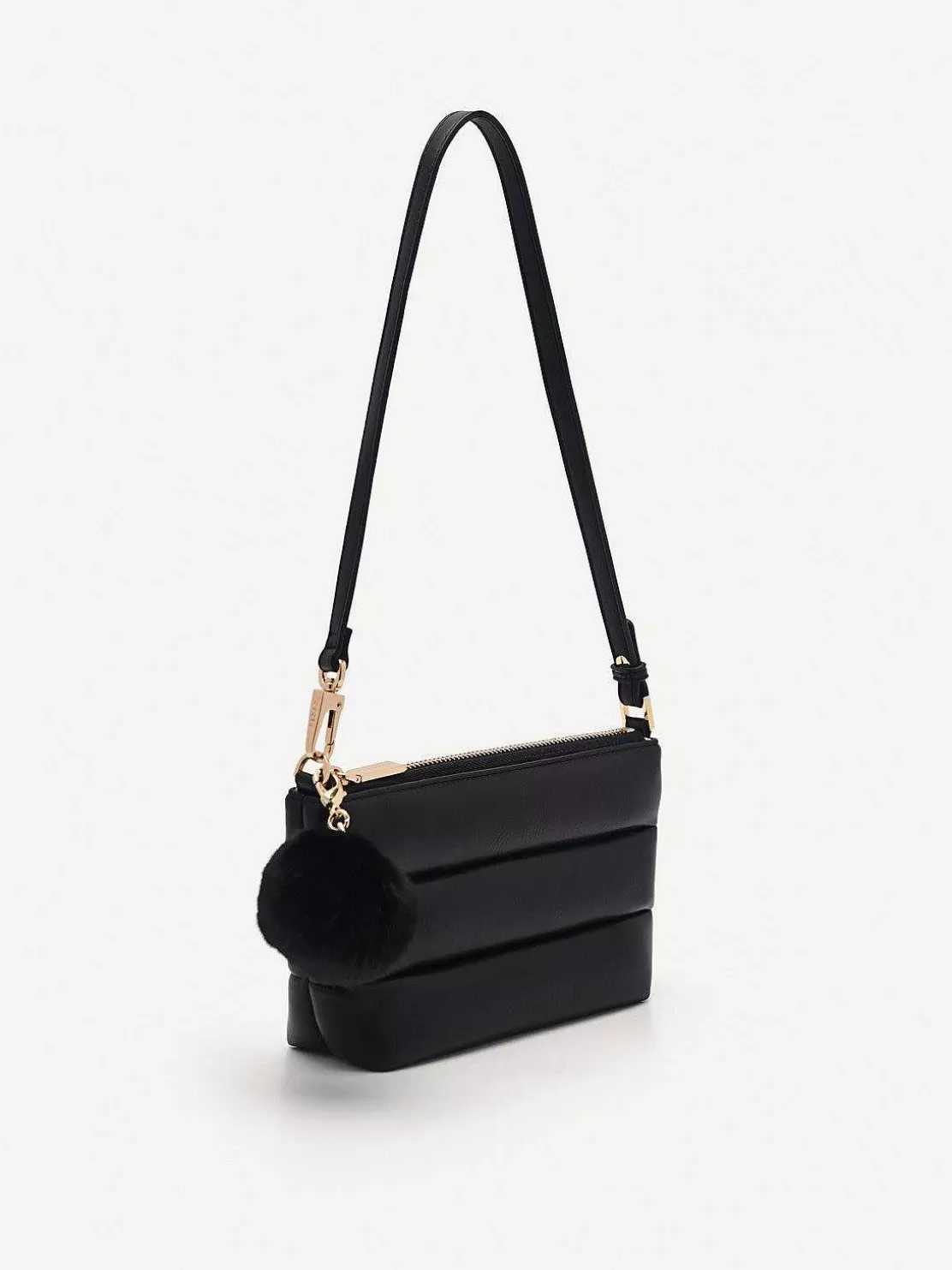 Padded Pouch With Fur Charm<PEDRO Fashion