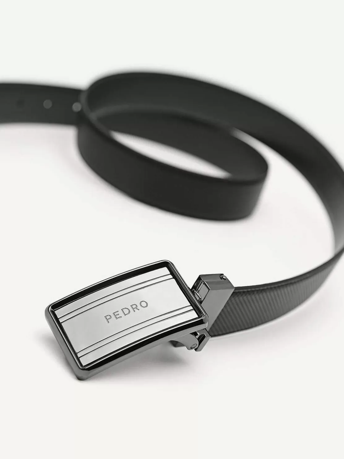 Reversible Embossed Leather Tang Belt<PEDRO Outlet