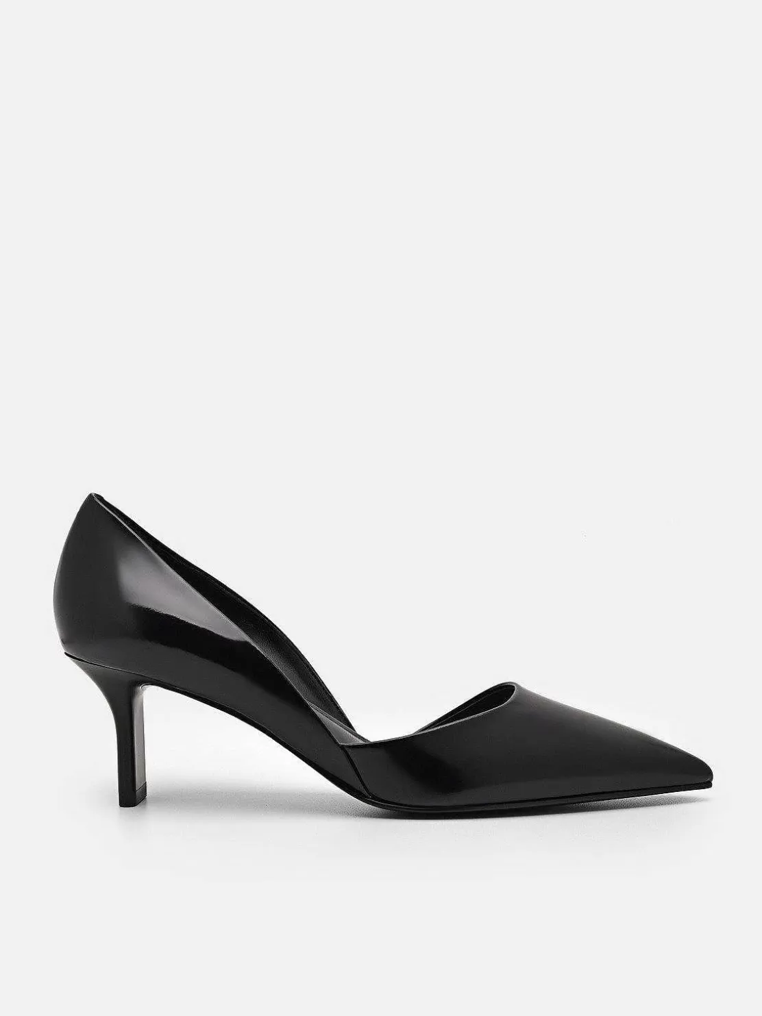 Rocco Leather Heel D'Orsay Pumps<PEDRO New