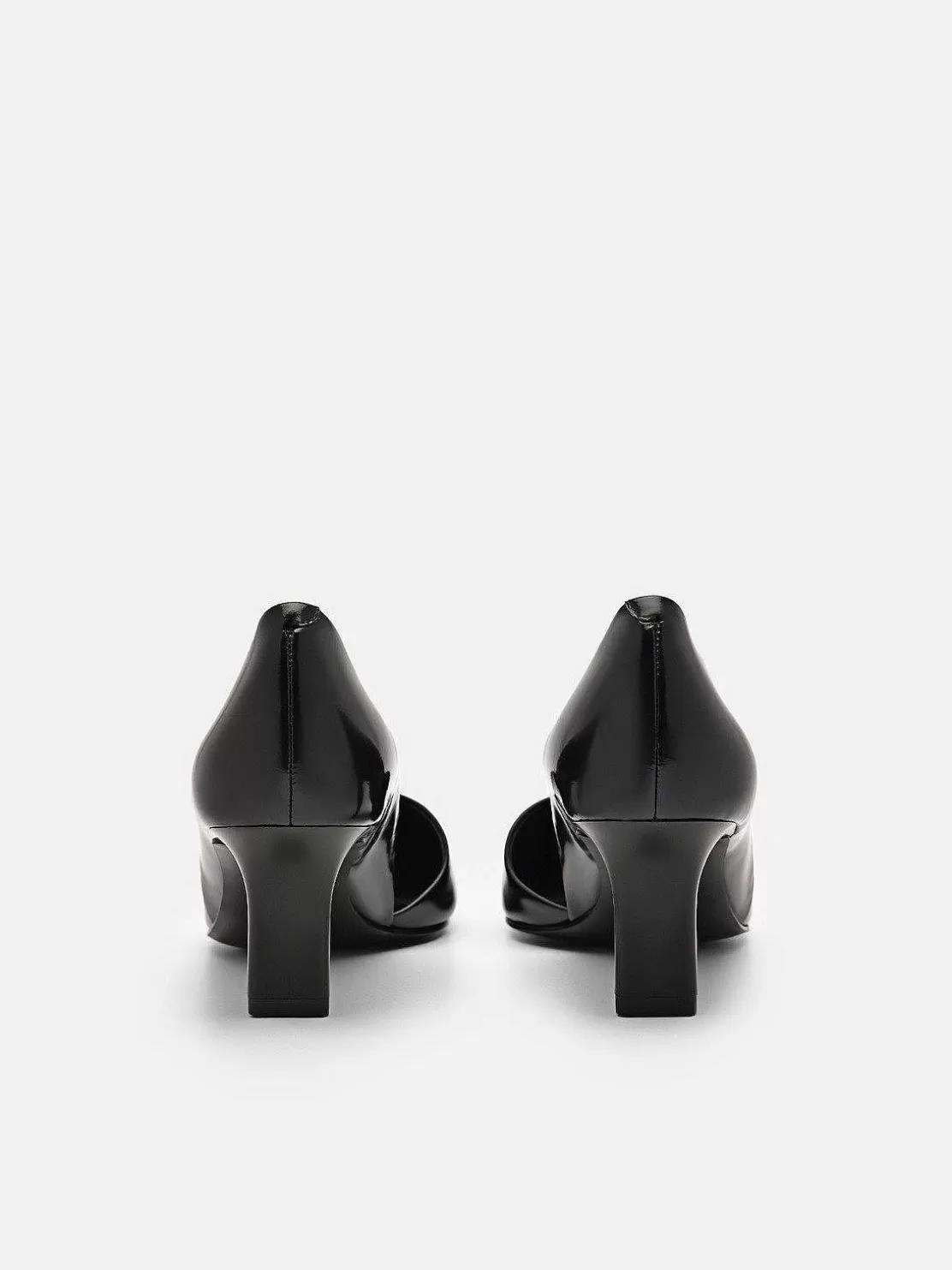 Rocco Leather Heel D'Orsay Pumps<PEDRO New