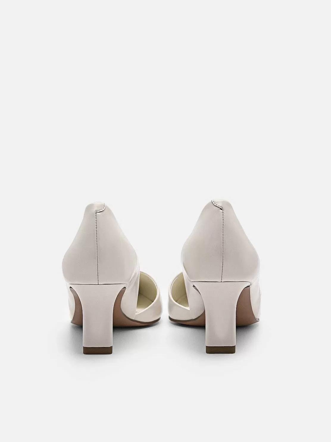 Rocco Leather Heel D'Orsay Pumps<PEDRO Fashion