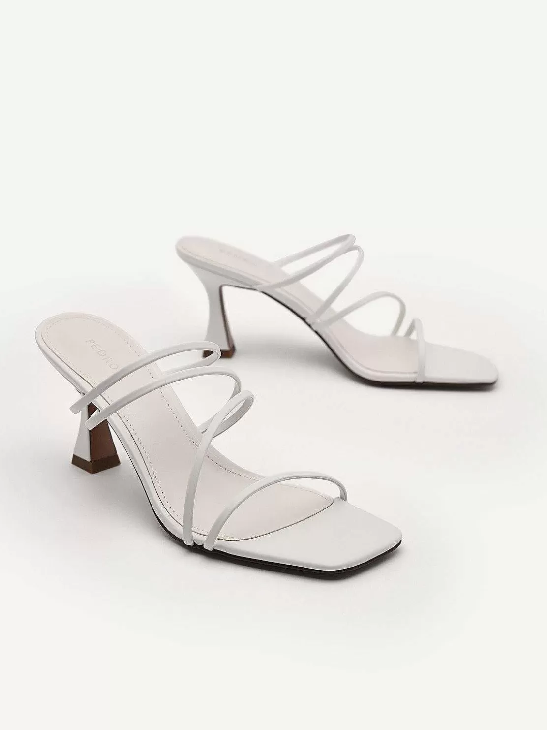 Strappy Heel Sandals - White<PEDRO Shop