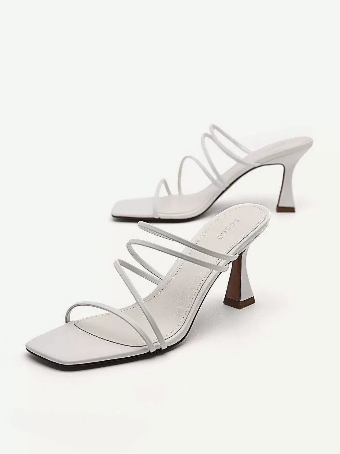 Strappy Heel Sandals - White<PEDRO Shop
