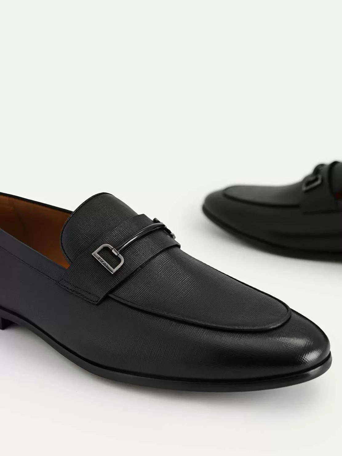Textured Leather Loafers With Metal Bit<PEDRO Outlet