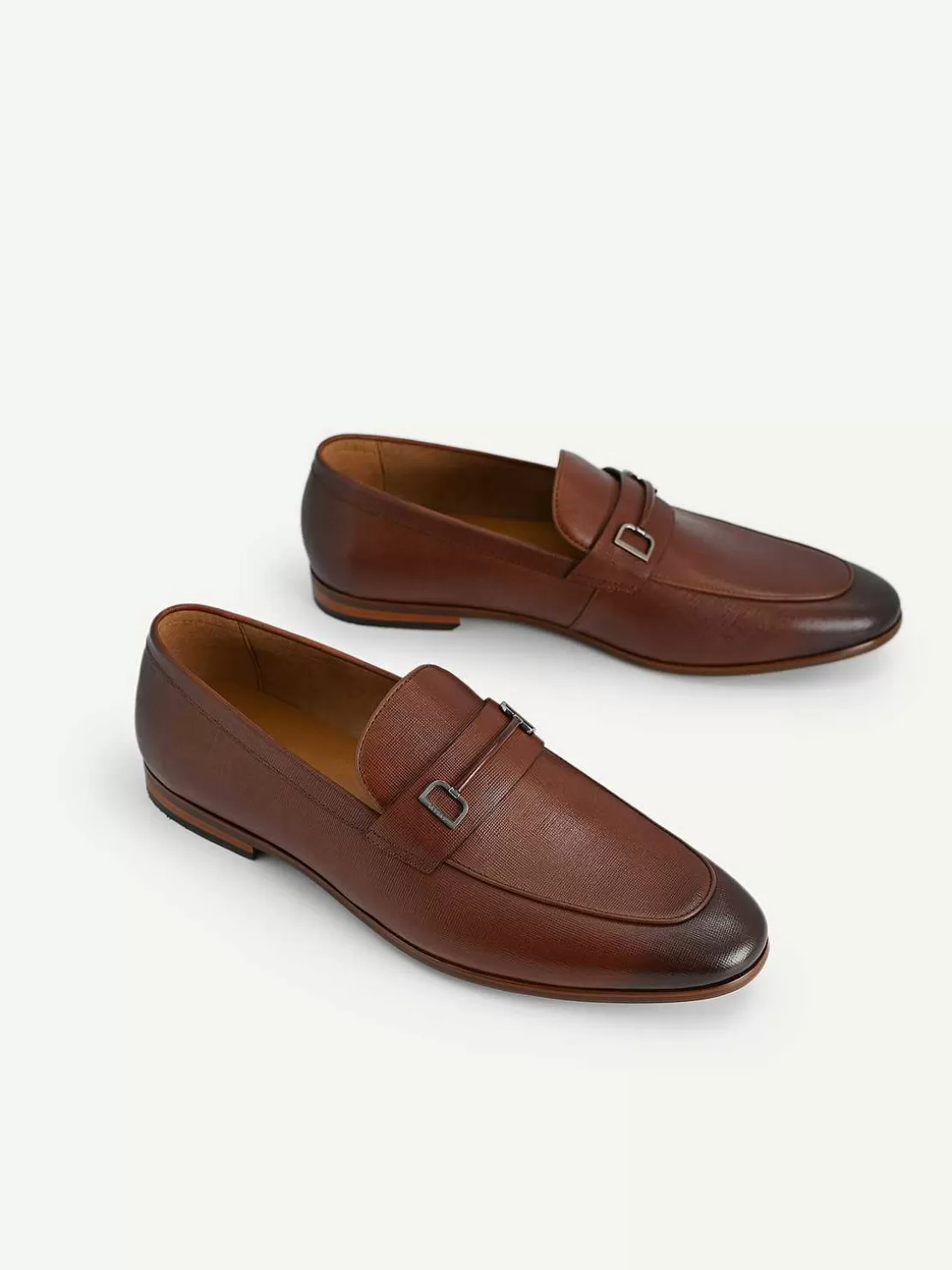 Textured Leather Loafers With Metal Bit<PEDRO Best