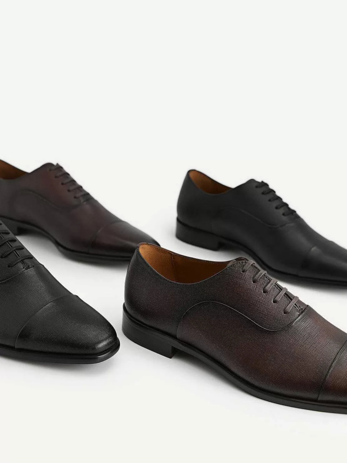Textured Leather Oxford Shoes<PEDRO Cheap