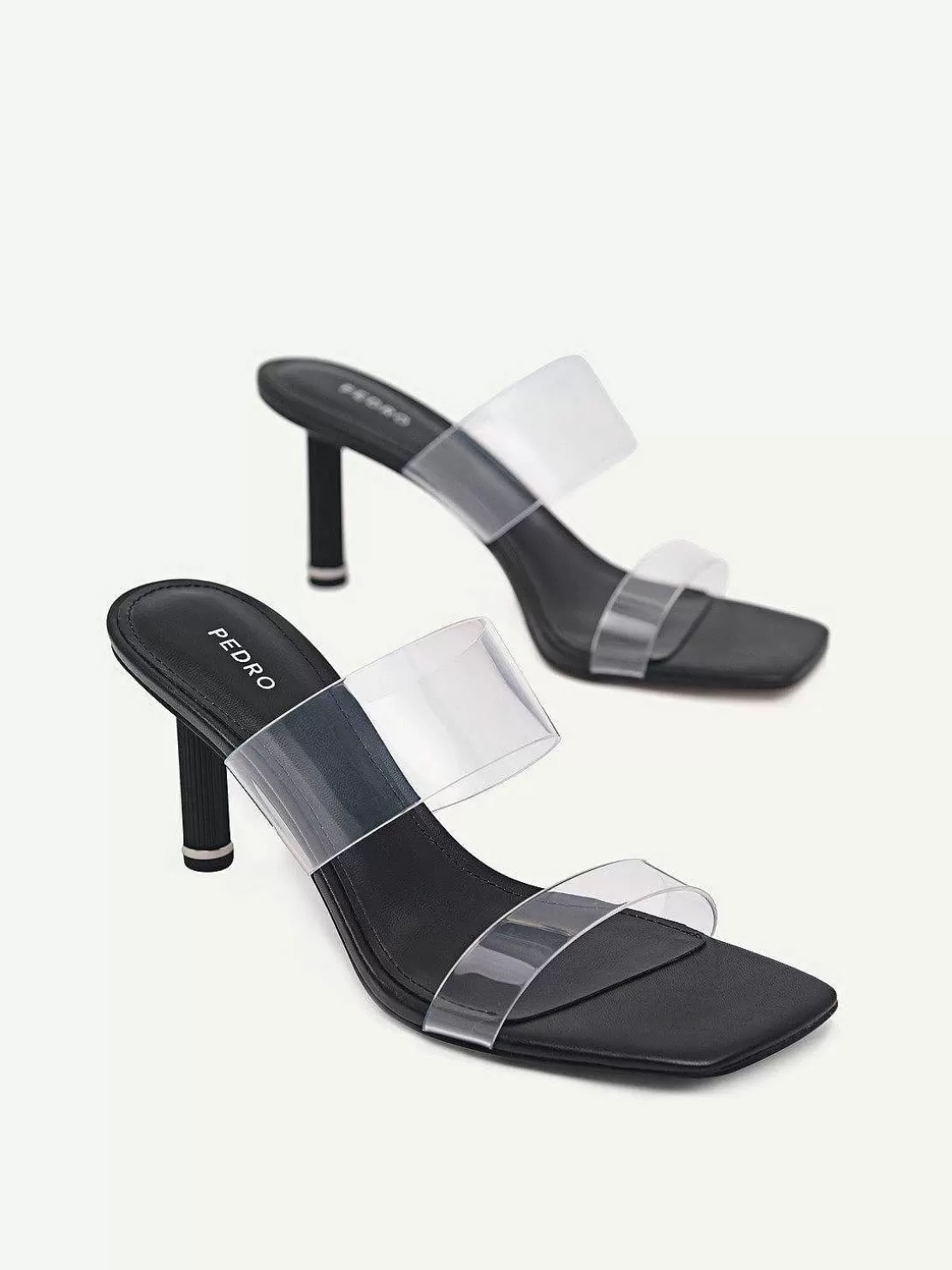Vinyl Double Strap Heel Sandals<PEDRO Flash Sale