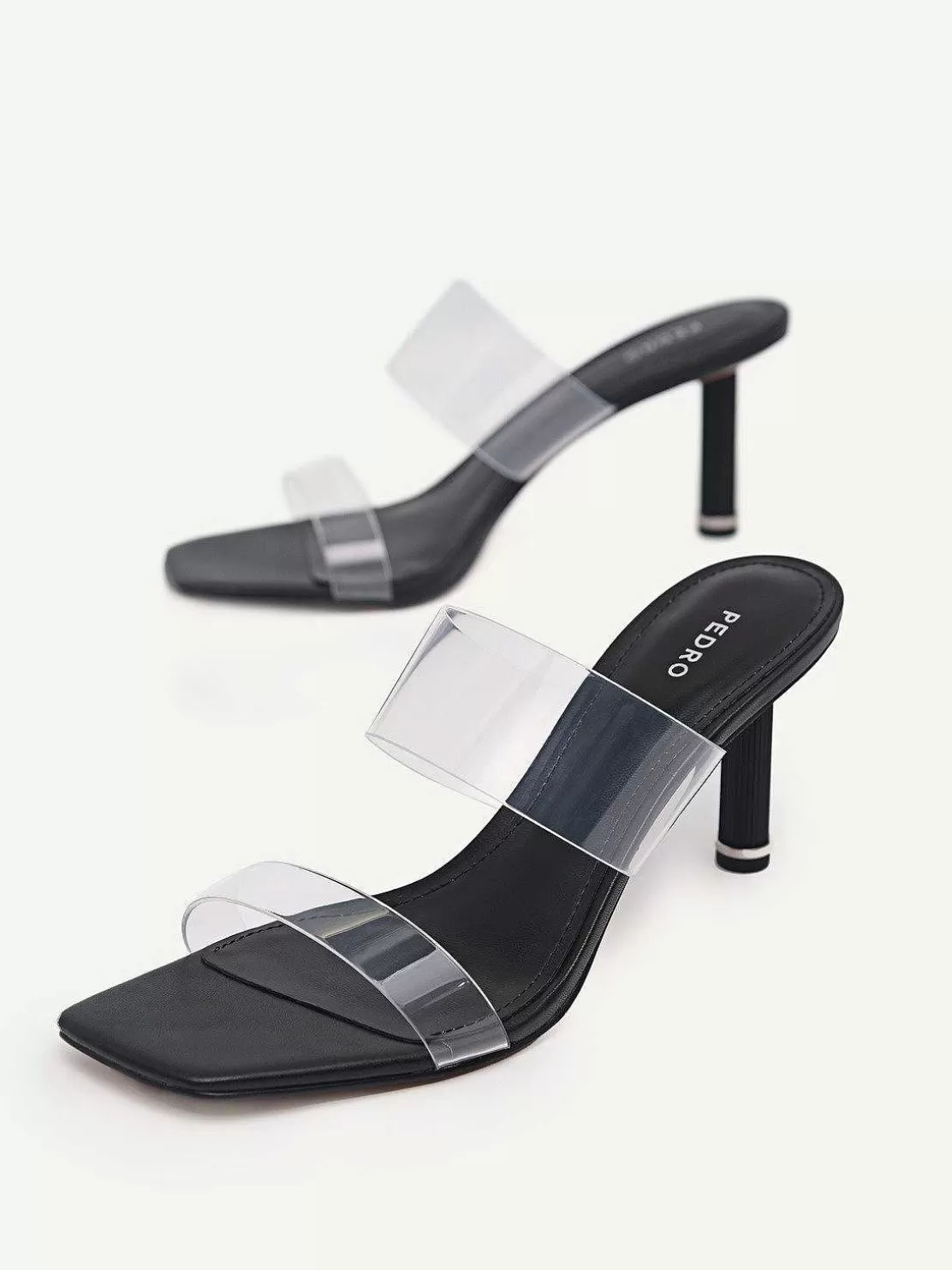 Vinyl Double Strap Heel Sandals<PEDRO Flash Sale